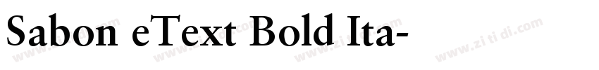 Sabon eText Bold Ita字体转换